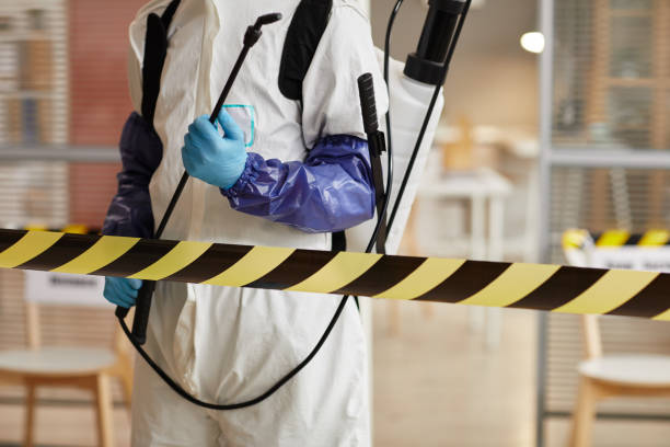Professional Biohazard Cleanup technician working in Port O'Connor, TX